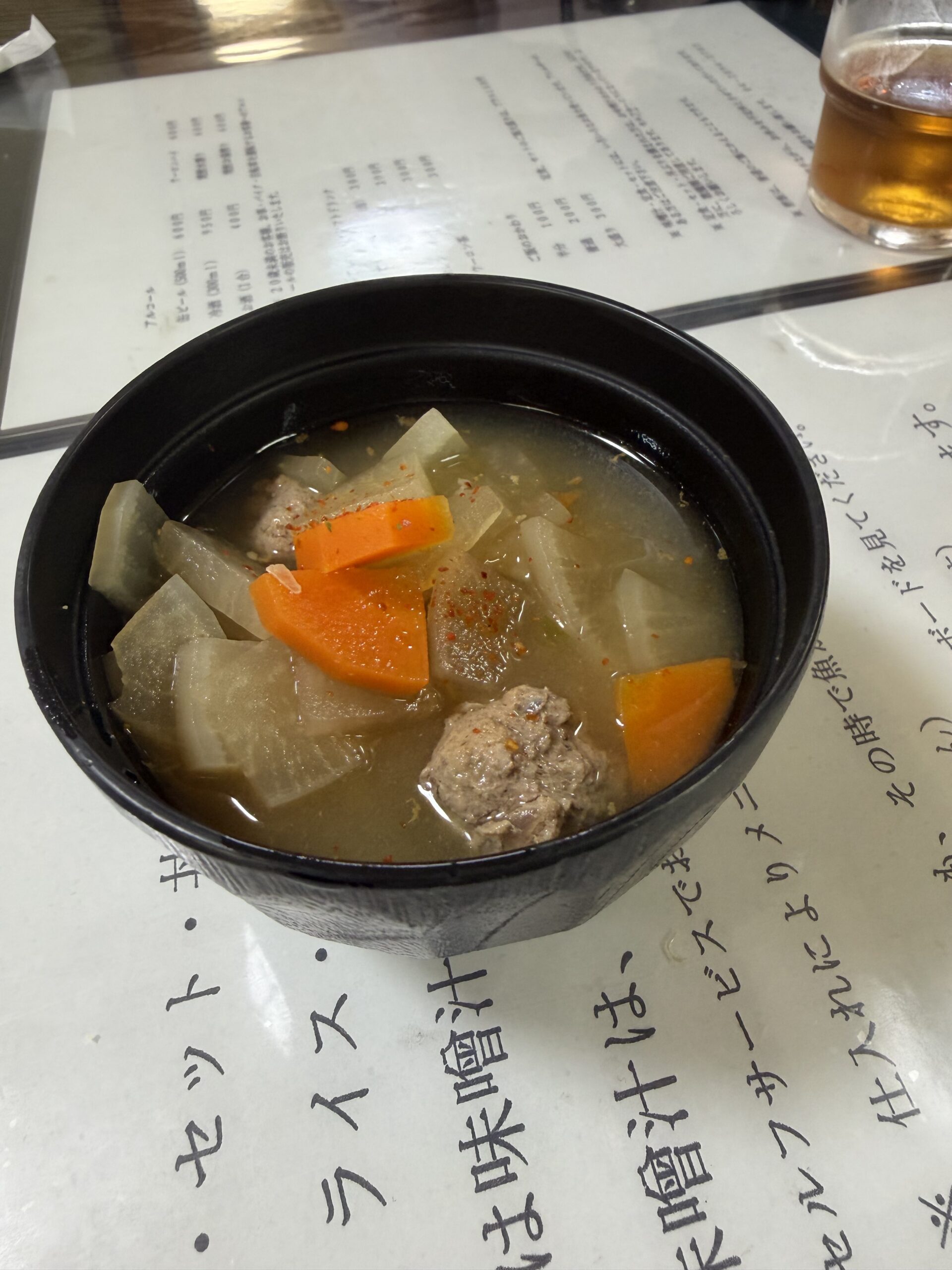 魚の出汁が利いた舟よしの味噌汁